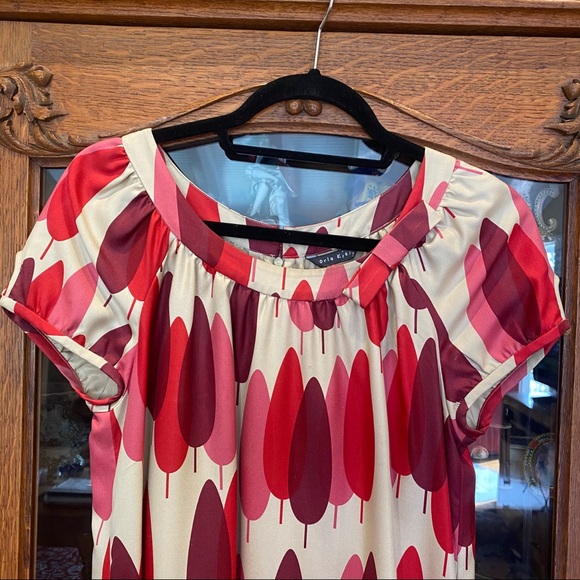 ANTHROPOLOGIE Orly Kiely Silk Shift Dress - Picture 3 of 9